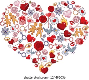 Heart, consisting of a number of individual objects