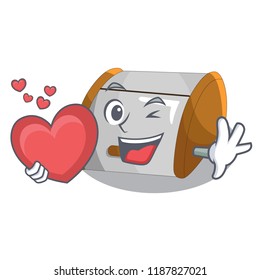 With heart container food bread bin in store