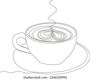 Herz. Kontinuierliche Zeichnung der Linien. Handgezeichnete Vektorgrafik in schwarz-weißer, durchgehender Linie. Line Art Dekordesign