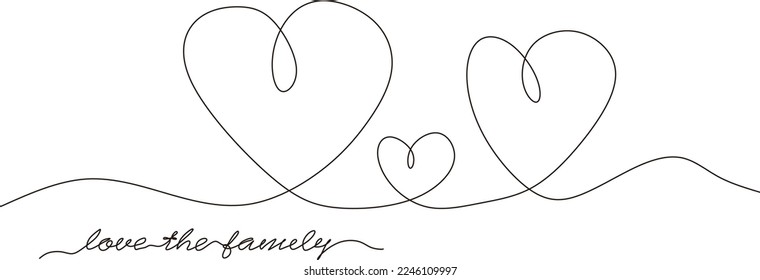 Corazón. Dibujo continuo de líneas. Ilustración vectorial dibujada a mano en líneas continuas en blanco y negro. Diseño decorativo de líneas de arte