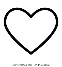 Heart continuous one line art drawing color shape Love sign outline Vector illustration