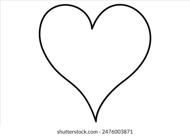 Corazón continuo de una línea de arte de dibujo de color de la forma del signo de amor contorno de Ilustración vectorial