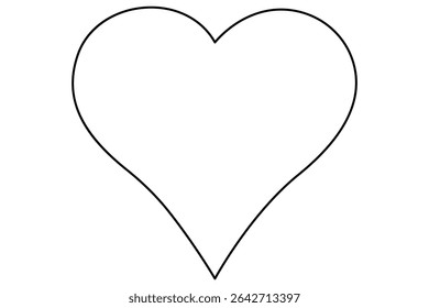 Heart continuous single line art drawing. Hand drawn doodle heart outline vector illustration
