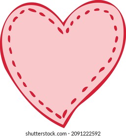 heart contour hand drawing with a brush background. Love pattern, postcard, heart abstract background. vector of hearts with Valentine's Day 14 February. Background for invitations and scrapbookin
