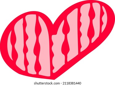 heart contour hand drawing with a brush background. Love pattern, postcard, heart abstract background. vector of hearts with Valentine's Day 14 February. Background for invitations and scrapbookin