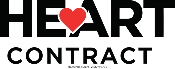 Heart Contract Handshake Typografie T-Shirt Design Vektorgrafik für Business Partnership Trust Agreement und professionelle Relationship Engagement Projekte auf transparentem Hintergrund.