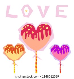 Heart cookies vector illustration