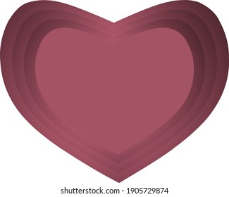 heart copyspace element. love decor. flat cartoon illustration