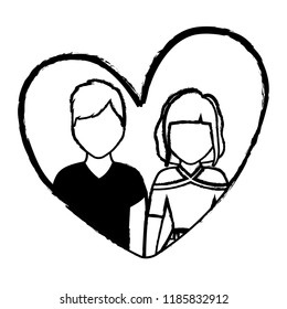 heart with couple design