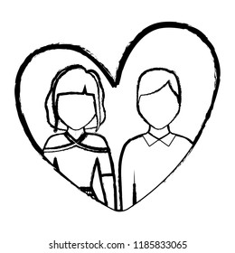 heart with couple design