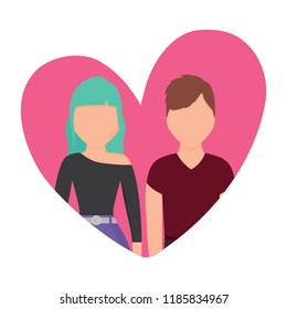 heart with couple design