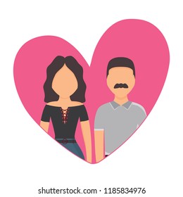 heart with couple design