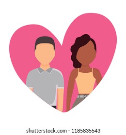 heart with couple design