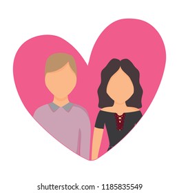 heart with couple design