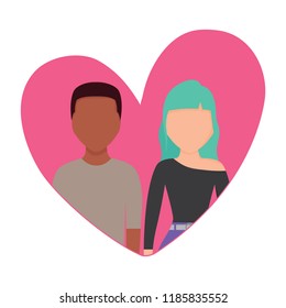 heart with couple design
