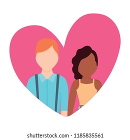 heart with couple design