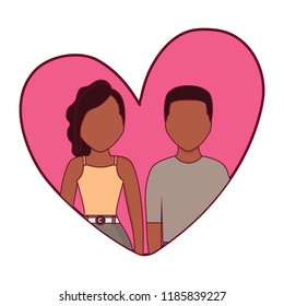 heart with couple design