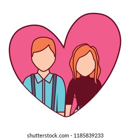 heart with couple design