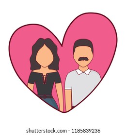 heart with couple design