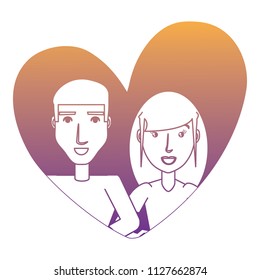 Heart and couple icon