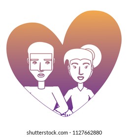 Heart and couple icon