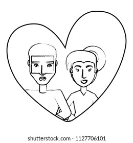 Heart and couple icon