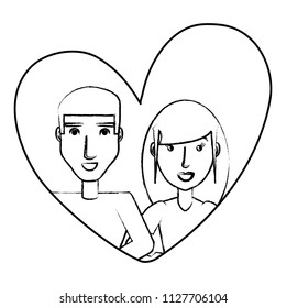 Heart and couple icon