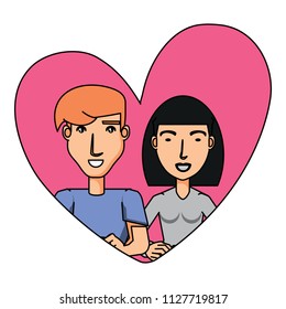 Heart and couple icon