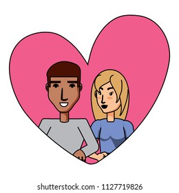 Heart and couple icon