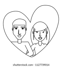 Heart and couple icon