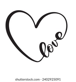 heart couple love you wall decal printable cuttable vector illustrator