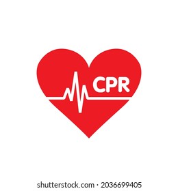 Heart Cpr Medical Icon Vector Design