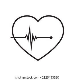 diseño vectorial de icono de cpr de corazón