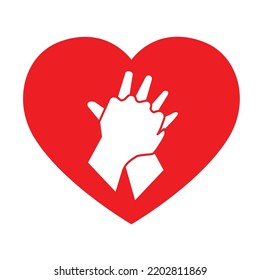 heart cpr medical icon vector design