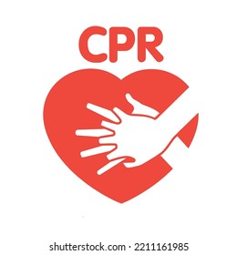 Heart cpr medical icon vector design