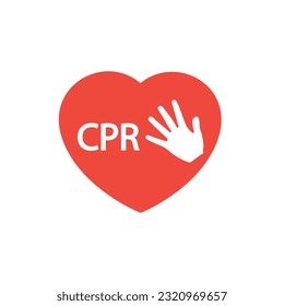 heart cpr medical icon vector design
