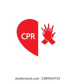 diseño vectorial de icono de cpr de corazón