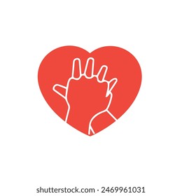 heart cpr medical icon vector design