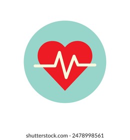 corazón cpr icono médico diseño de Vector