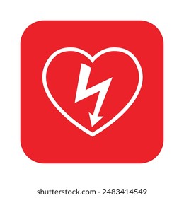 corazón cpr icono médico diseño de Vector	