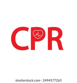 heart cpr medical icon vector design