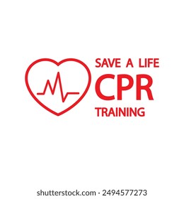 corazón cpr icono médico diseño de Vector