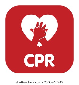 Diseño de Vector de icono médico de RCP de corazón