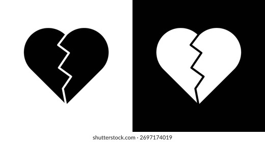 Herzriss-Symbol, Logo-Elemente von grafischen Designs