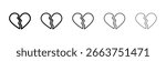 Heart Crack icon vector collection. EPS 10