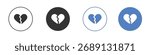 Heart Crack icon vector. Logo Template illustration design