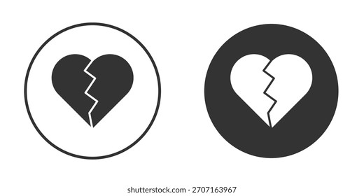 Heart Crack ícone para design de site, logotipo para web e apps.