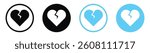 Heart Crack icons design. vector icons for ui designs