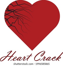 heart crack illustration vector, great for wa banner stickers stiker