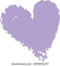 Heart Crayon Hand Drawn Vector Illustration